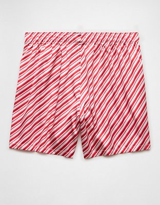Мужские брюки American Eagle AEO Candy Canes Satin Pocket Boxer Short — фото 4
