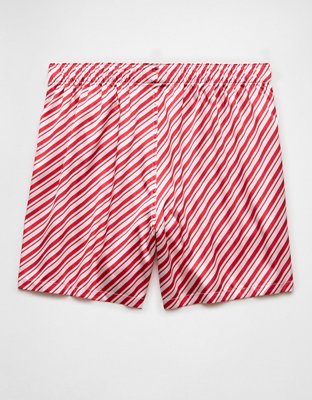 AEO Candy Canes Satin Pocket Boxer Short