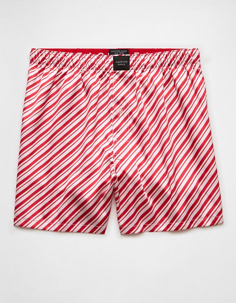 Мужские брюки American Eagle AEO Candy Canes Satin Pocket Boxer Short