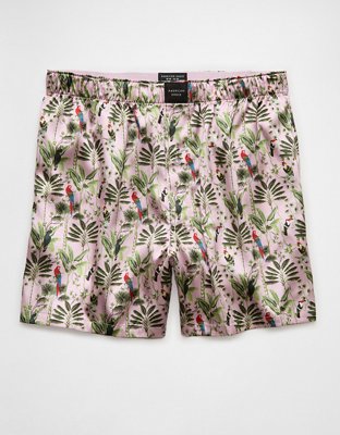AEO Mens Bird Tapestry Satin Pocket Boxer Short
