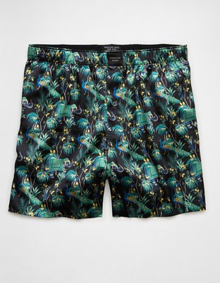 AEO Men's Elephant Tapestry Satin Pocket Boxer Short