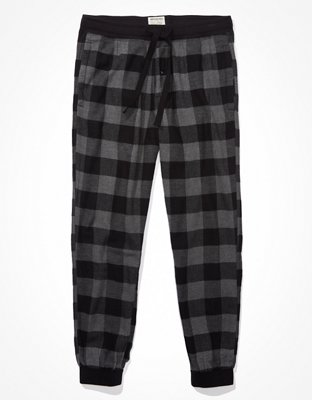 AE Pantalones de pijama de flannel de diseño escocés