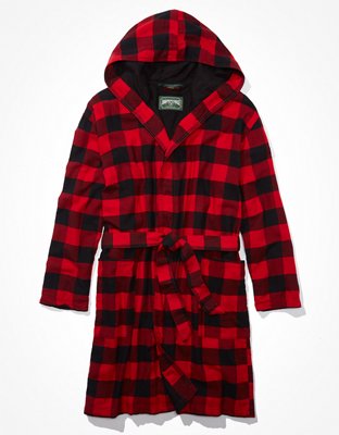Халат AE Plaid для мужчин, фланель — American Eagle — фото 4