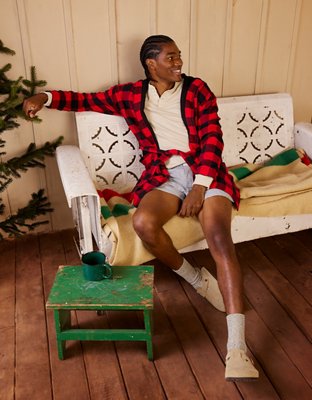 AE Plaid Flannel Robe