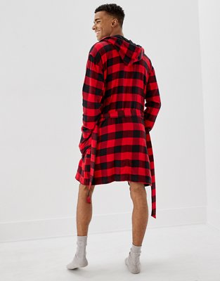 Халат AE Plaid для мужчин, фланель — American Eagle — фото 3