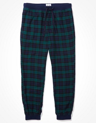 brown plaid joggers