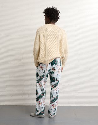 AE Flannel Open Leg PJ Pant