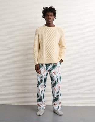 AE Flannel Open Leg PJ Pant