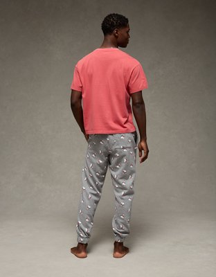 Мужские брюки American Eagle AE Valentine's Day Snoopy Jogger, цвет: Серый — фото 7