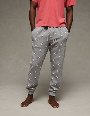 Мужские брюки American Eagle AE Valentine's Day Snoopy Jogger, цвет: Серый — фото 5
