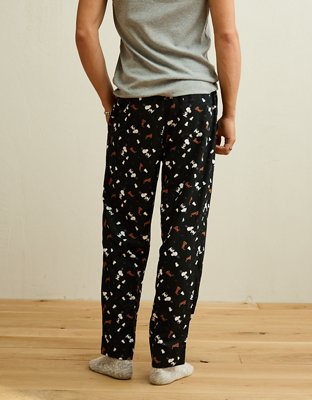 Пижамные брюки AEO Snoopy Halloween для мужчин, фланель — American Eagle, цвет: Чёрный — фото 2