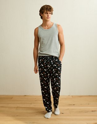 Пижамные брюки AEO Snoopy Halloween для мужчин, фланель — American Eagle, цвет: Чёрный — фото 5