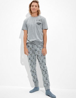 AE Fleece Snoopy T-Shirt + Jogger Lounge Set