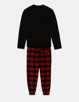 AE Conjunto de Pijama de Flannel y T-shirt
