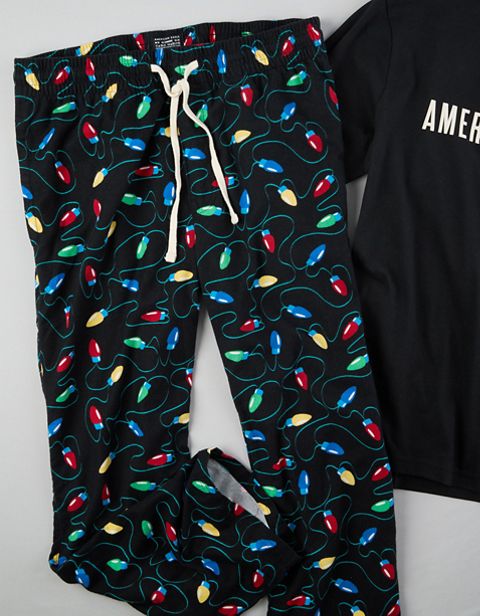 Пижамные брюки AE Printed для мужчин, фланель — American Eagle