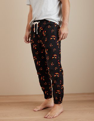 Printed Flannel Jogger Pajama Pants for Women