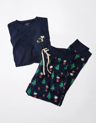 AE Snoopy Fleece PJ Set