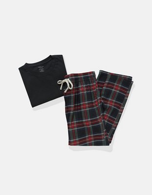 AE Tee & Flannel PJ Set