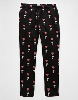 Мужские брюки American Eagle AE Snoopy Valentine's Day Flannel Lounge Pant — фото 3