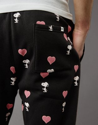 Мужские брюки American Eagle AE Snoopy Valentine's Day Flannel Lounge Pant — фото 2