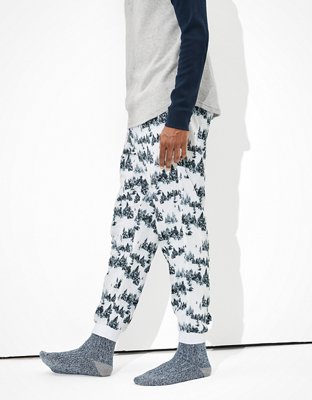 Мужские брюки American Eagle AE Winter Trees Flannel Pant — фото 5