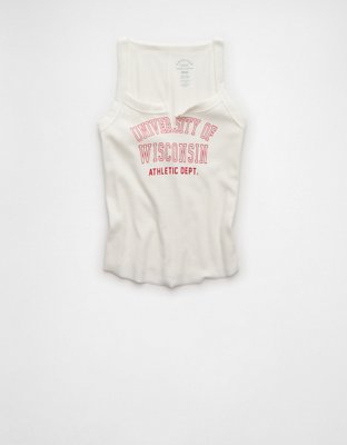 AE Wisconsin Badgers Graphic Notch Neck Tank Top