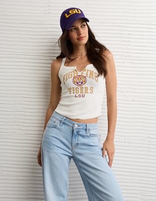 AE LSU Tigers Graphic Notch Neck Tank Top