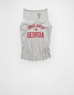 AE Georgia Bulldogs Graphic Notch Neck Tank Top