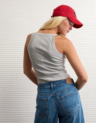 AE Georgia Bulldogs Graphic Notch Neck Tank Top