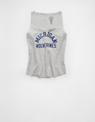 AE Michigan Wolverines Graphic Notch Neck Tank Top | American Eagle