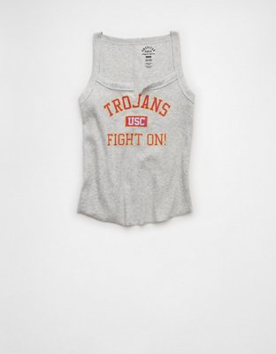 AE USC Trojans Graphic Notch Neck Tank Top