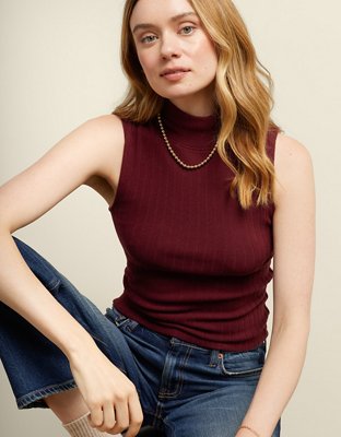AE Cozy Mock Neck Tank Top