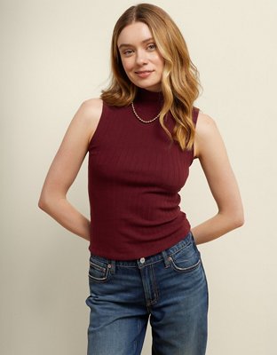AE Cozy Mock Neck Tank Top