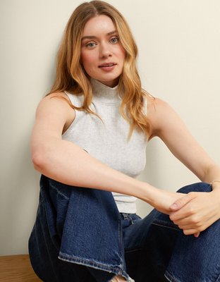 AE Cozy Mock Neck Tank Top