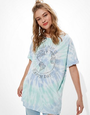 Женские футболки American Eagle AE Oversized Earth Day Graphic T-Shirt — фото 5