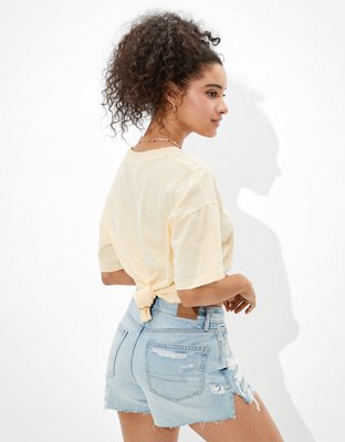 Женские футболки American Eagle AE Oversized Tropics Graphic T-Shirt — фото 2