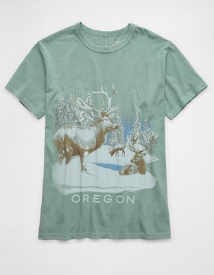 Женские футболки American Eagle AE Oregon Holiday Graphic T-Shirt — фото 3