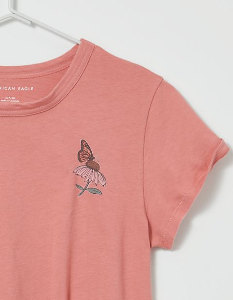 Женские футболки American Eagle AE Butterfly Graphic T-Shirt