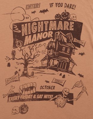 AE Oversized Halloween Graphic T-Shirt