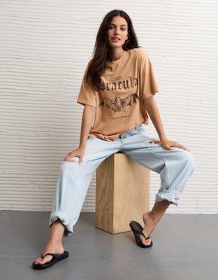 AE Oversized Halloween Graphic T-Shirt