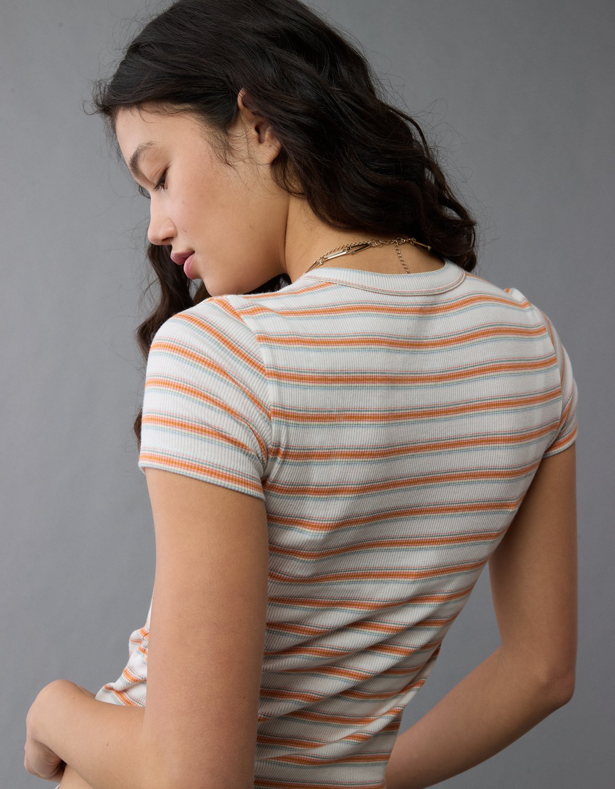 AE Pride Striped Hey Baby Tee - image 2