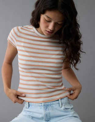 AE Pride Striped Hey Baby Tee