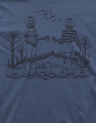 AE Oversized Halloween Graphic T-Shirt