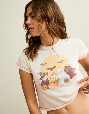 AE Halloween Graphic Shrunken T-Shirt | American Eagle