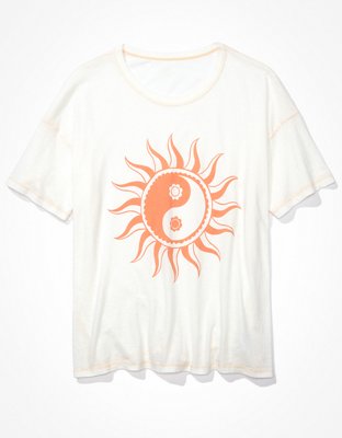 AE Oversized Yin  Yang Sun Graphic Tee
