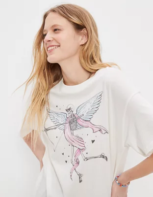 AE Oversized Valentines Skeleton Graphic Tee