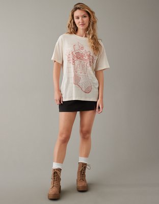 AE Oversized Holiday Skeleton Graphic T-Shirt