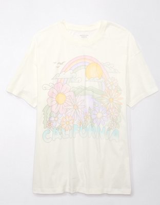 AE Oversized Embroidered Grateful Dead Graphic T-Shirt