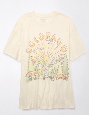 AE Oversized Embroidered Grateful Dead Graphic T-Shirt