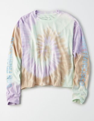 Женские футболки American Eagle AE Tie Dye San Fransisco Graphic T-Shirt — фото 3